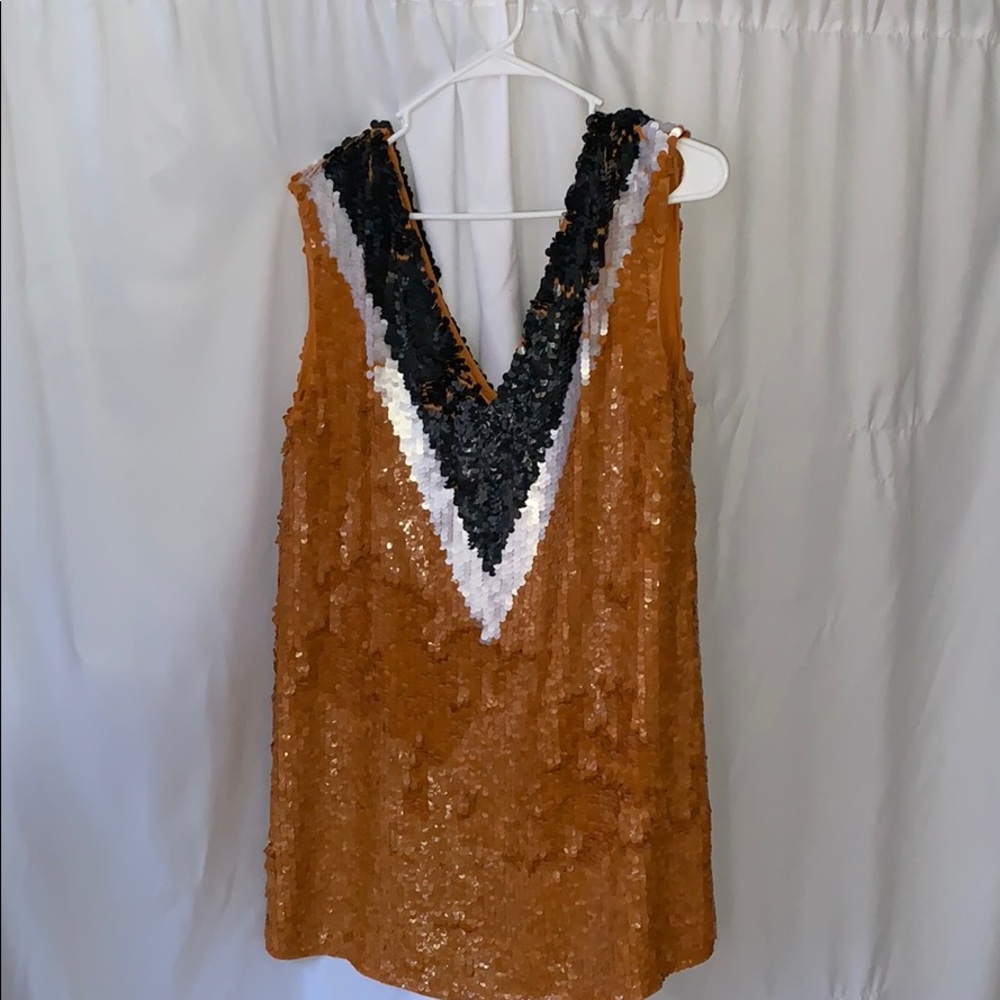 V NECK ZARA SEQUIN DRESS